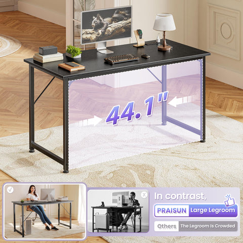 PRAISUN desk in a home office setup with ample space