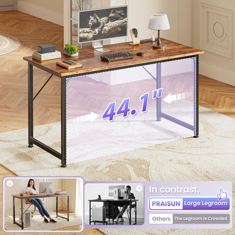 PRAISUN metal-frame desk highlighting durable construction