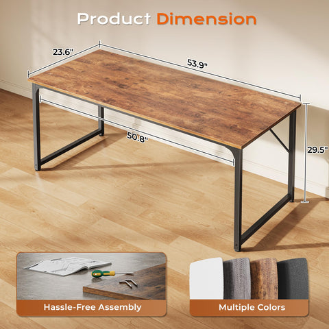 PRAISUN easy-assembly-desk ships with labeled parts for quick setup.