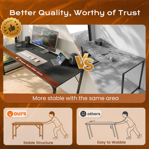 PRAISUN multi-use desk suits home office, dorm, and study.