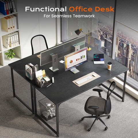 PRAISUN steel-frame desk provides steady support on any floor surface.