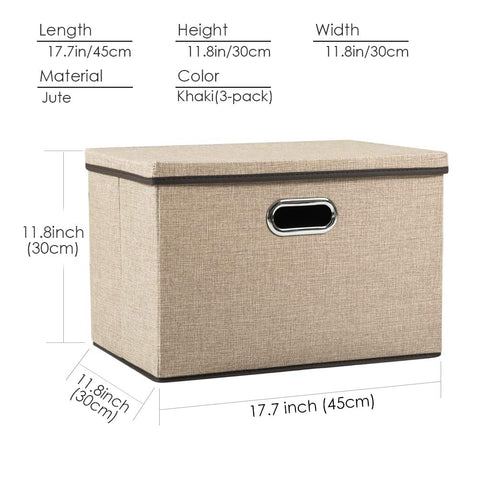 PRANDOM foldable bin stores flat when not in use.