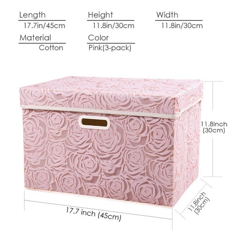 PRANDOM pink storage box with lid closed for neat storage