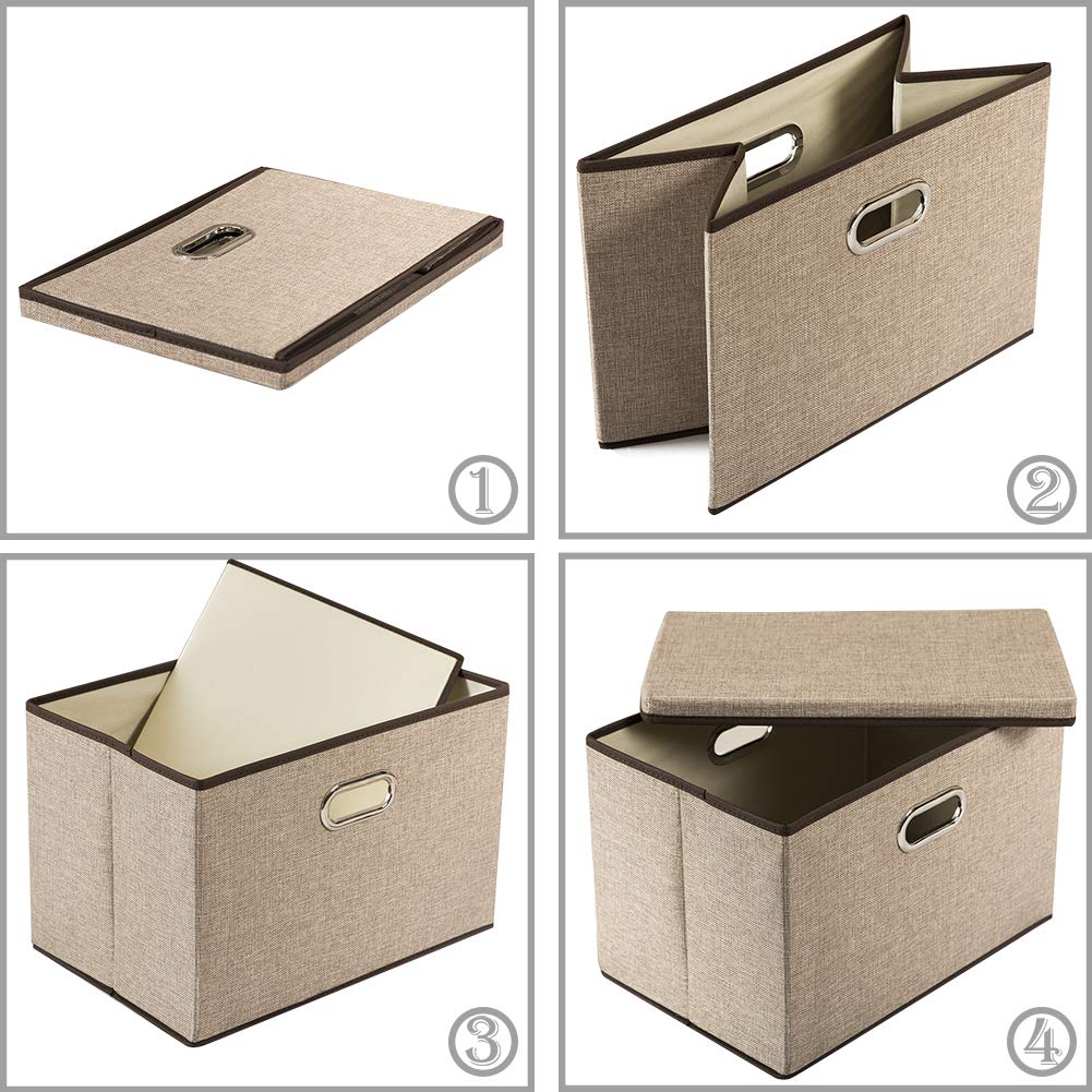 PRANDOM bin features reinforced edges and secure lid.