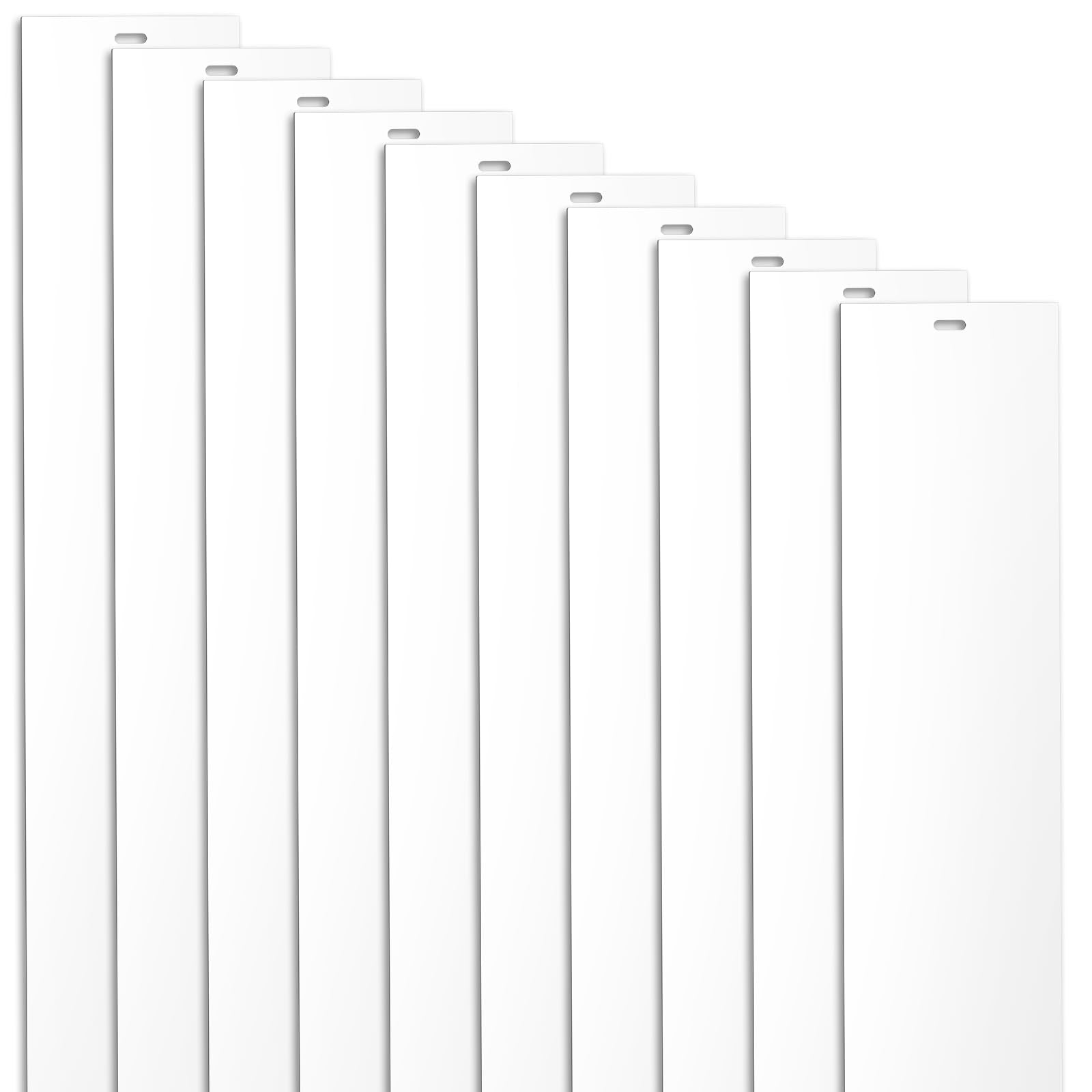 Prasacco white vertical blind slat replacing worn slats for a refreshed look.