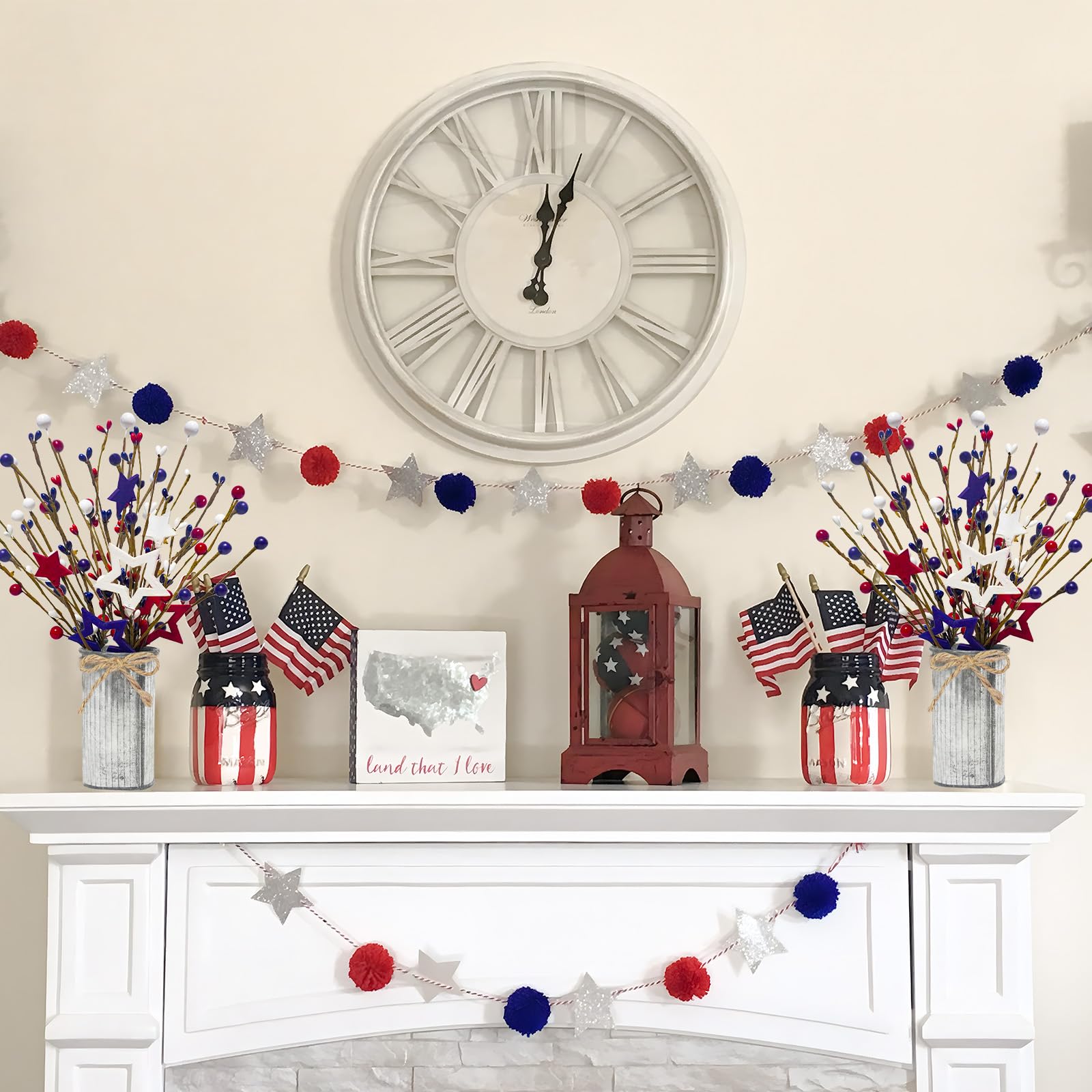 Prashent 12-inch patriotic berry picks brighten Memorial Day tables.