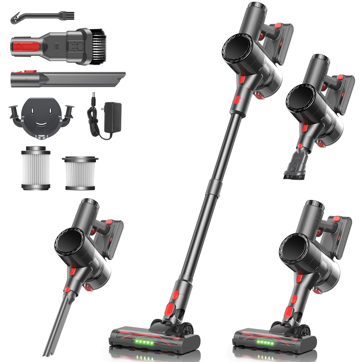 Prasky cordless vacuum foldable design for easy storage
