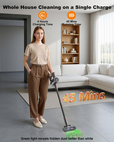 Prasky motorized floor brush deep cleans carpets and hard floors