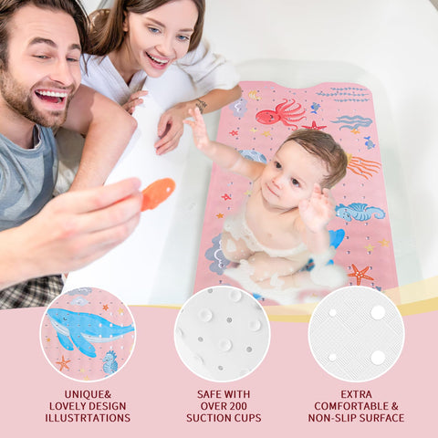 PRATIQUE ocean pattern textured surface engages kids during bath time