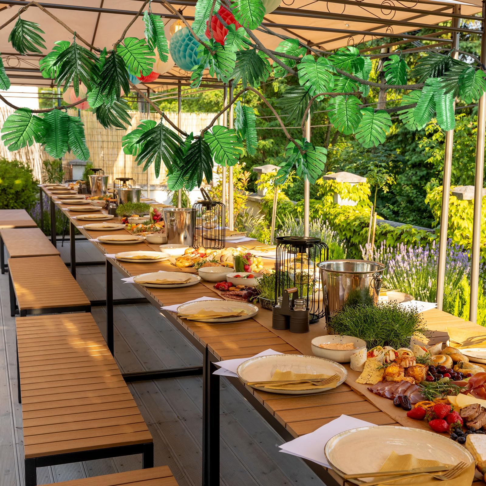 Preboun bendable rattan wraps arches and pillars for immersive setups.