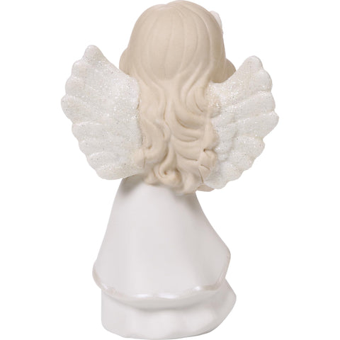 Precious Moments angel blessing chalice emphasizes reverent First Communion remembrance.