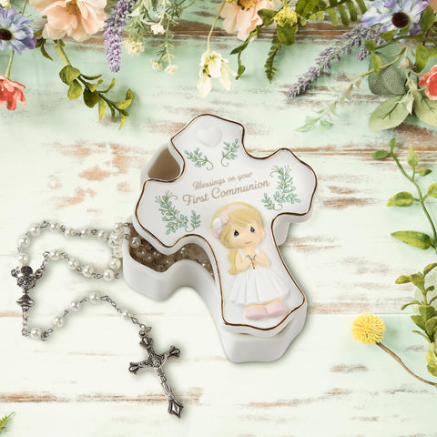 Precious Moments bedside prayer display showcasing a cherished keepsake.