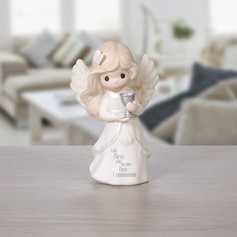 Precious Moments display-ready angel fits bedside table or shelf.