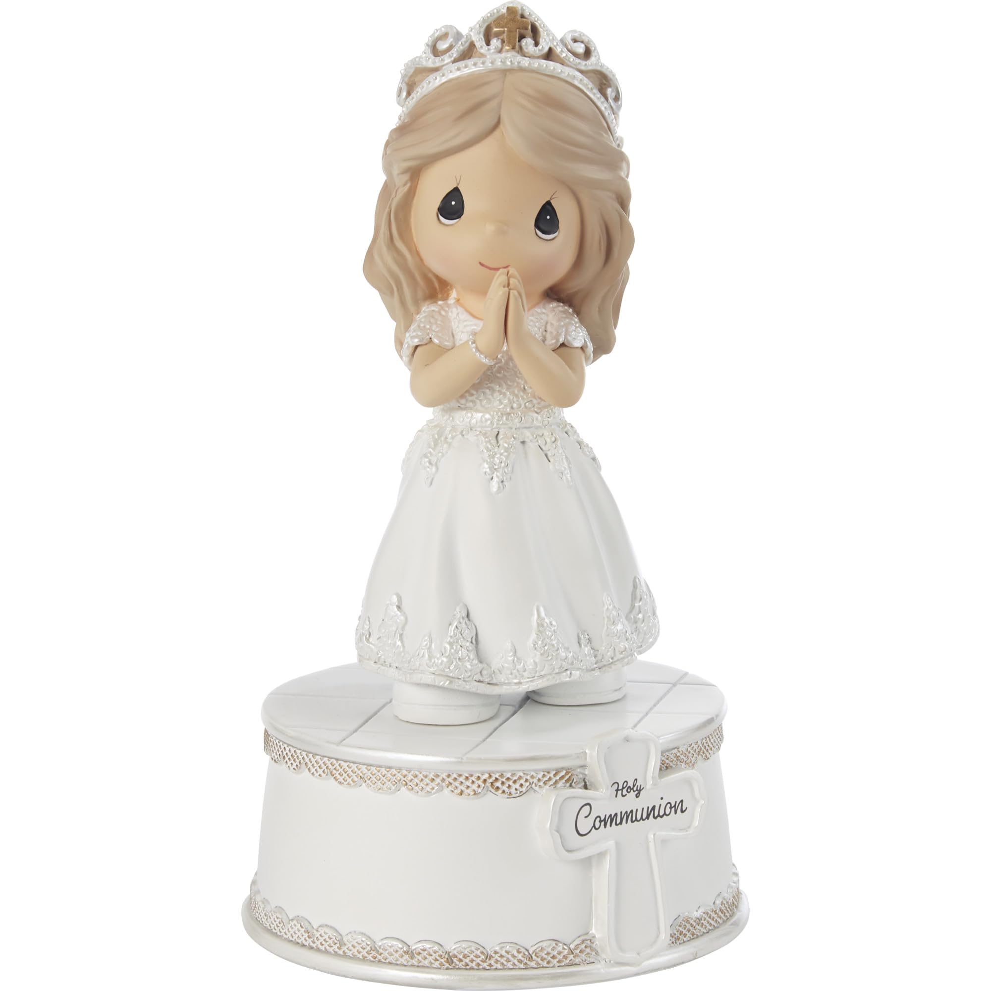 Precious Moments first communion girl display figurine, 6-inch height, perfect for shelf or dresser
