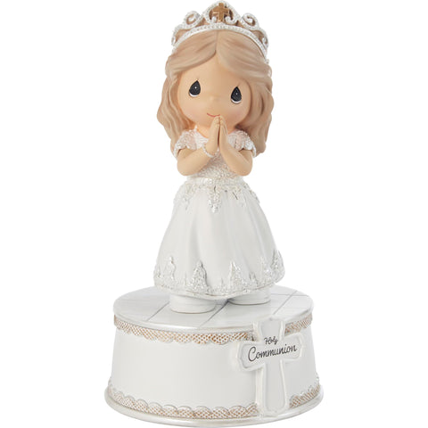 Precious Moments first communion girl display figurine, 6-inch height, perfect for shelf or dresser