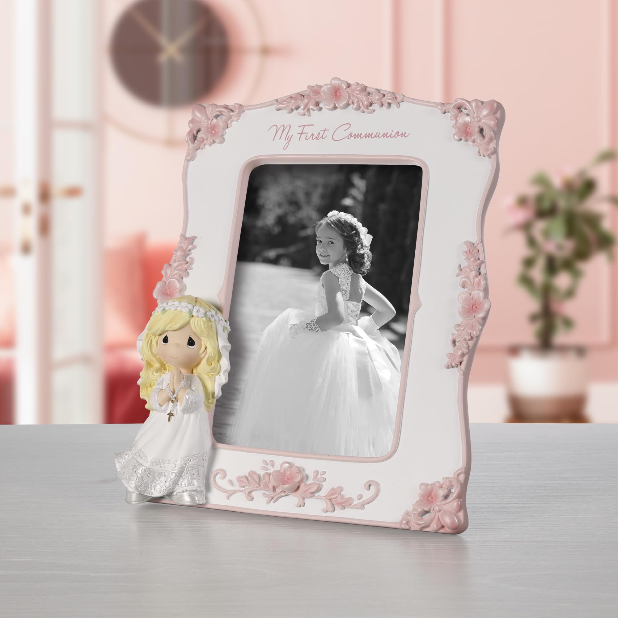 Precious Moments frame on a shelf or bedside table ready to admire.