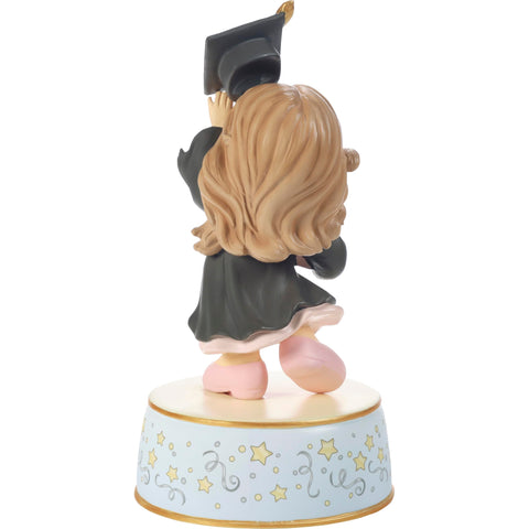 Precious Moments graduation figurine, battery-powered, ready to display and gift.