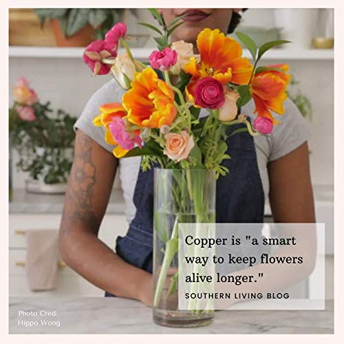 Precious Petal Co copper charm highlights pure copper material for reuse.
