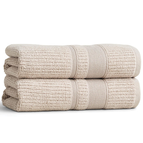 Preston Lane Douro towel set in clay, two-pack, luxuriously soft for spa-like daily comfort.