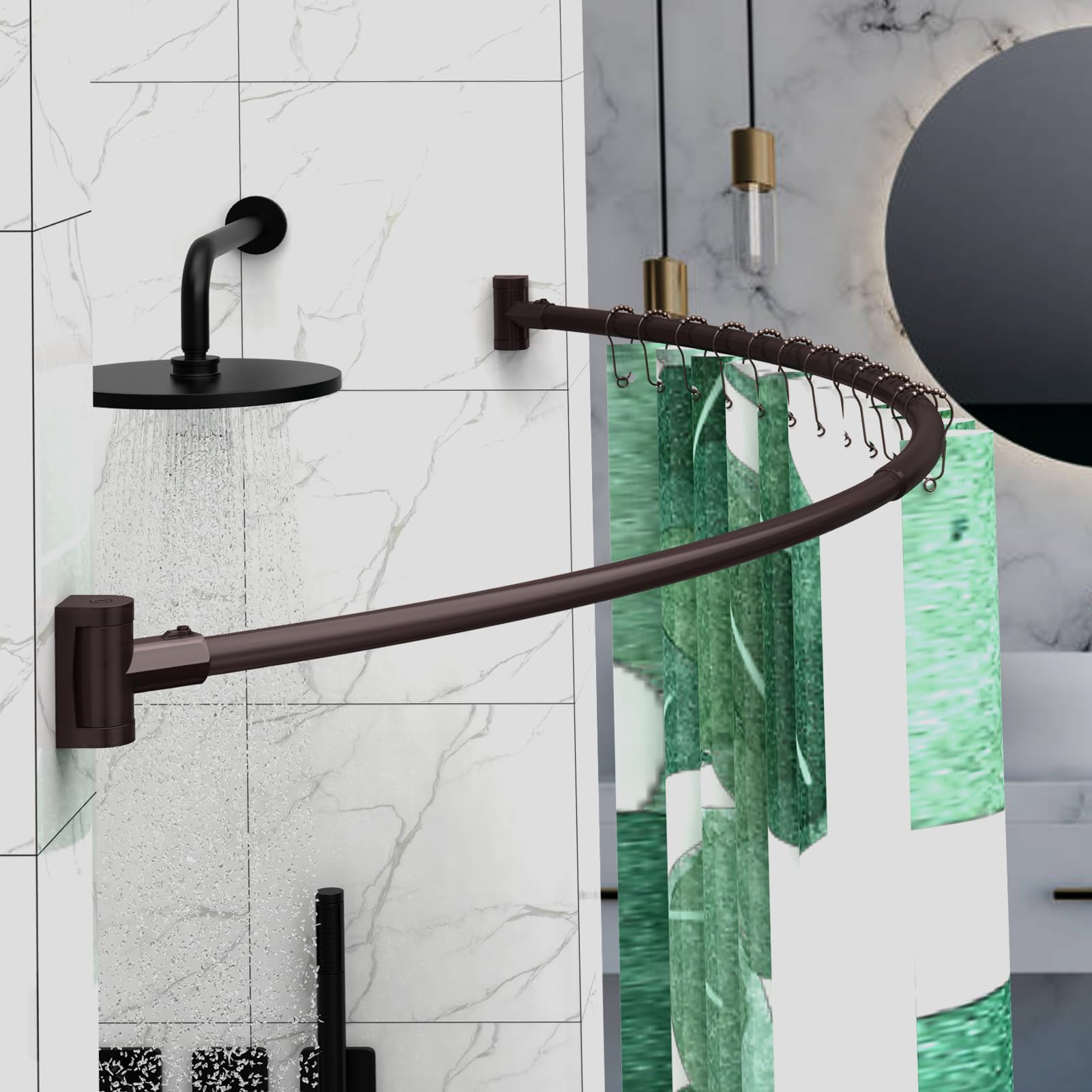 PrettyHome versatile curved rod suitable for wardrobes and kitchens.