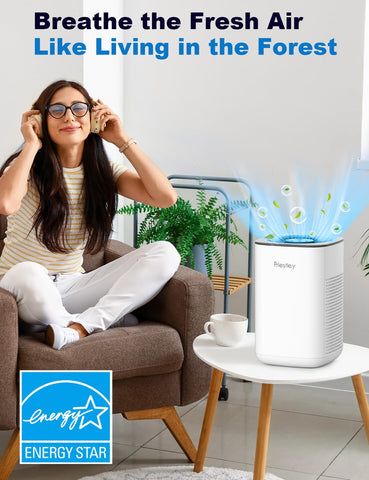 Priestley small purifier in a dorm room delivering fresh air for small spaces.