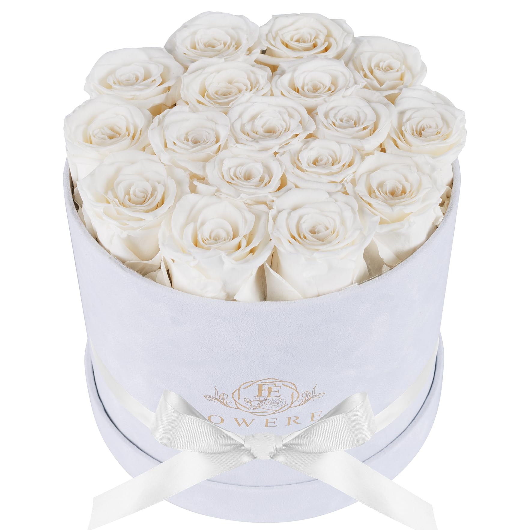 Prifroti 17-flowers in luxury suede box: lasting keepsake gift presentation