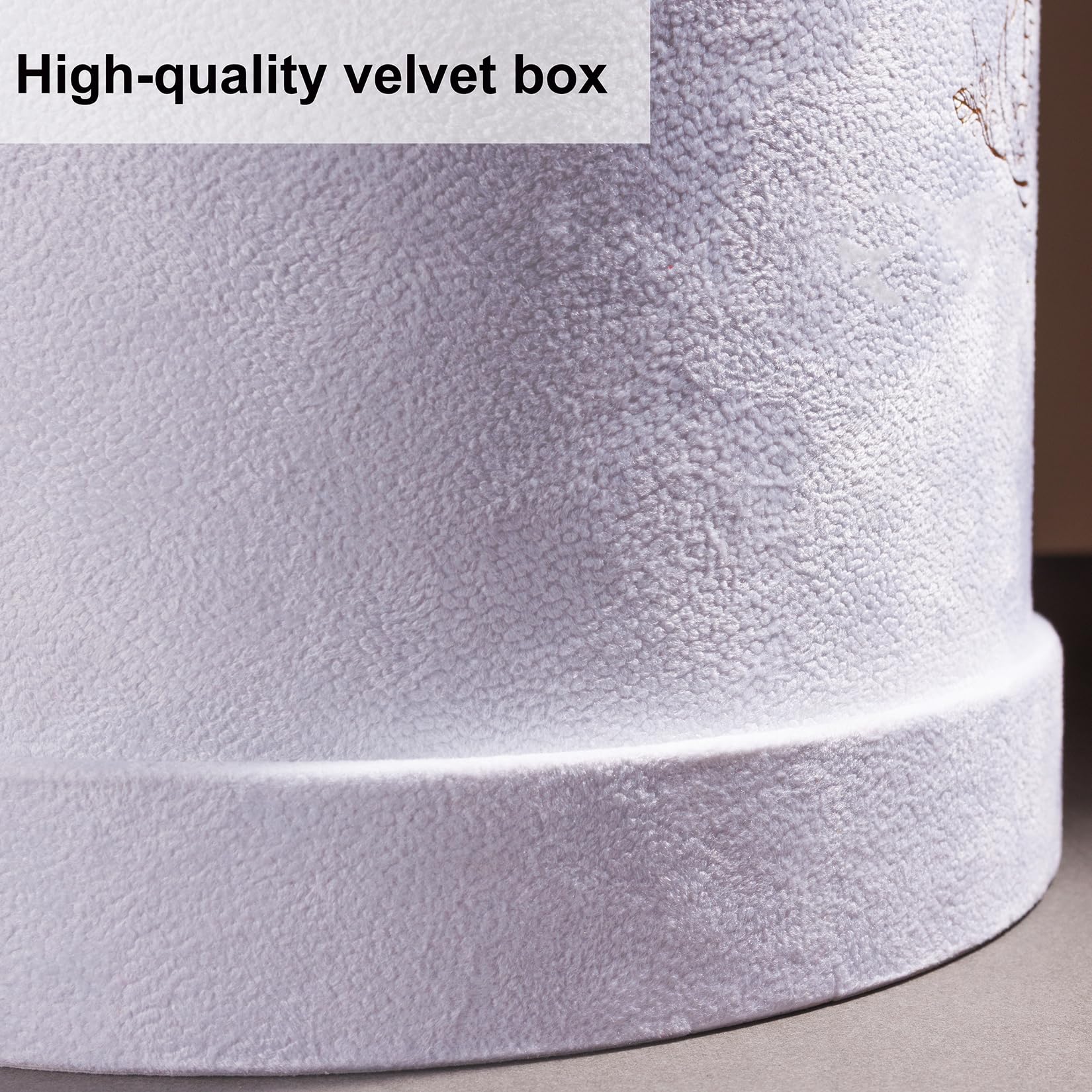 Prifroti white velvet box closeup highlighting premium craftsmanship