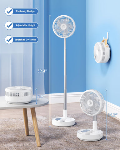 Primelove 10400mAh battery-powered fan for cordless convenience.