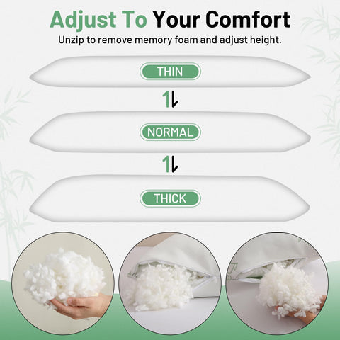 Primesoft adjustable fill loft lets you customize firmness.