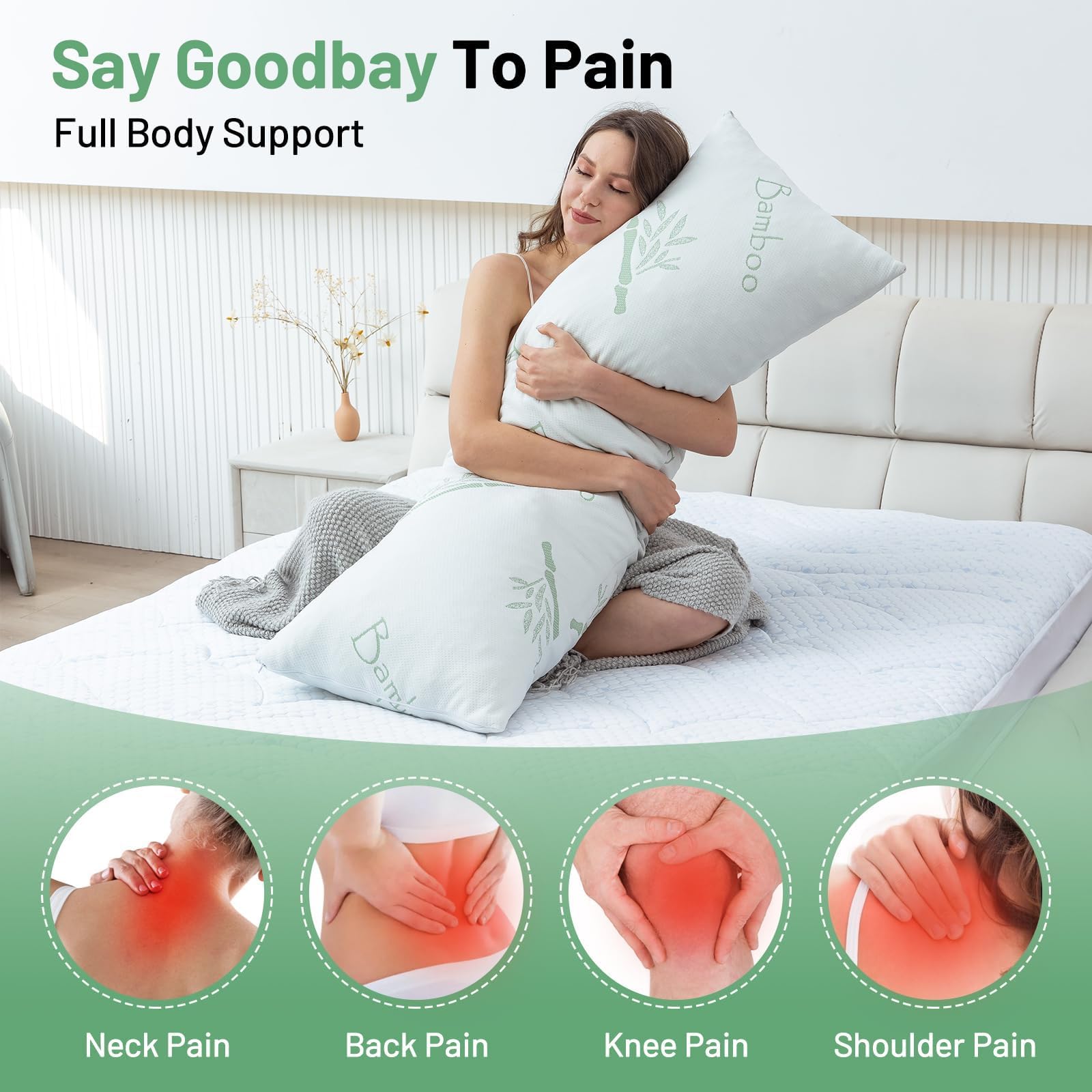 Primesoft memory foam filling adapts to your body heat for personalized support.