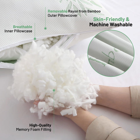 Primesoft removable pillowcase with zipper design for easy cleaning.
