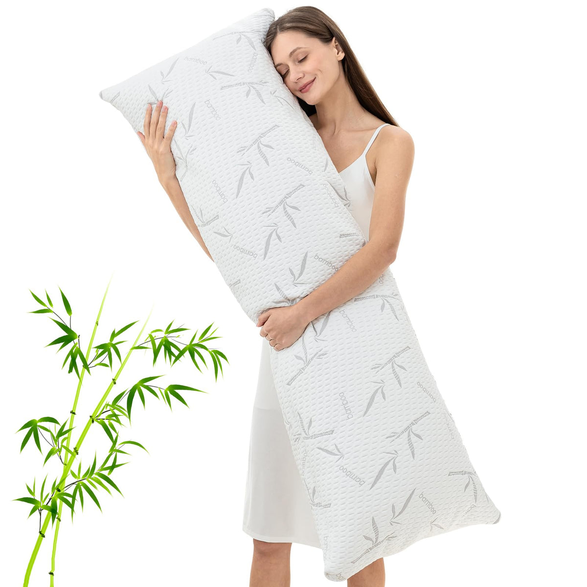 Primesoft full body pillow memory foam filling supports alignment and comfort