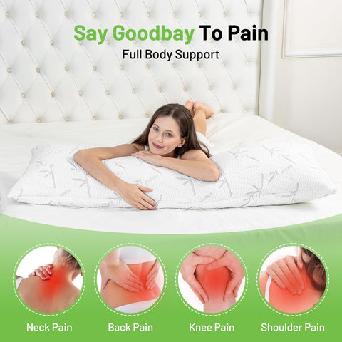 Primesoft full body pillow removable pillowcase soft breathable fabric
