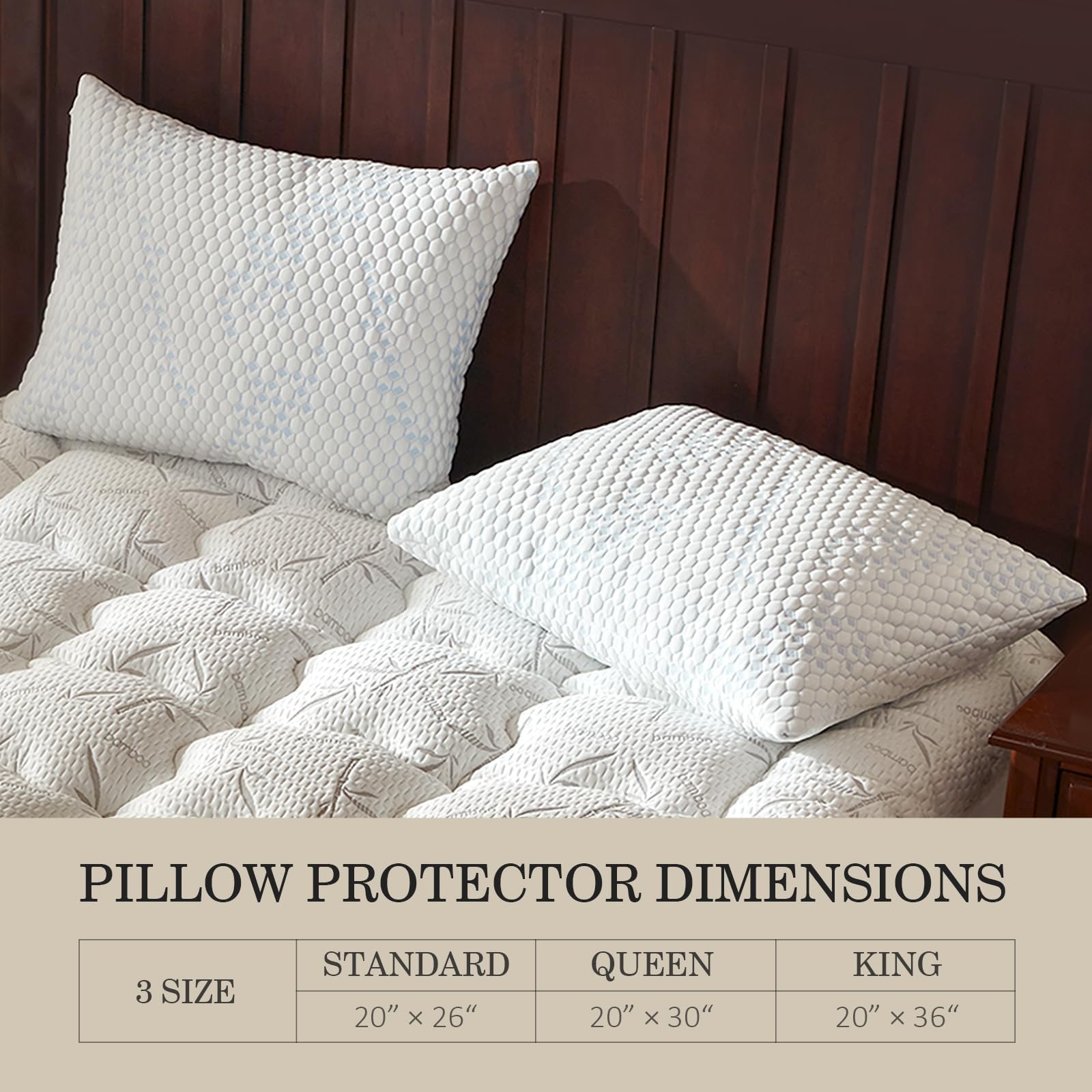 Primesoft pillow protector machine-washable fabric enables easy care