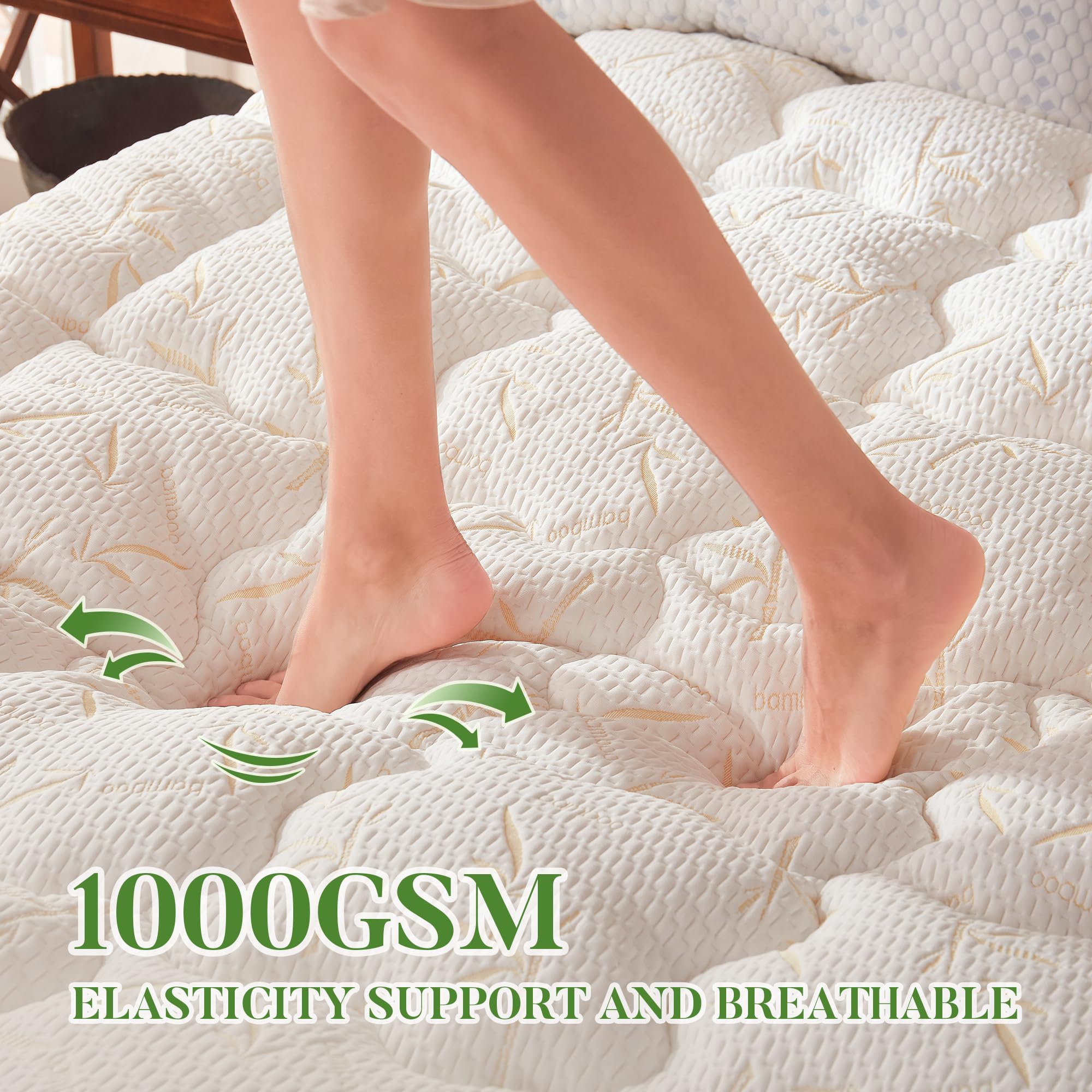 Primesoft topper fits mattresses 8–34 inches thick