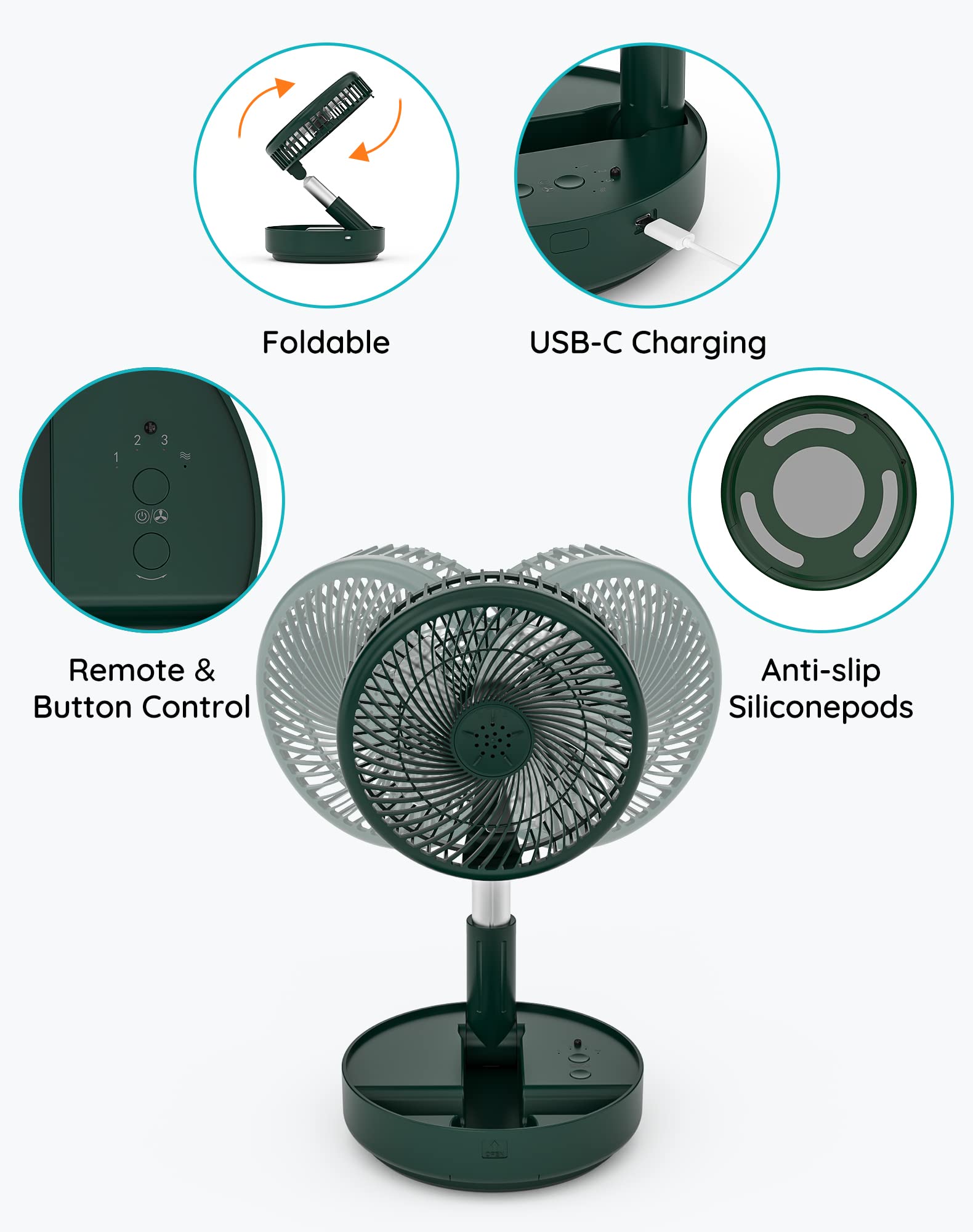 Primevolve 4-speed settings tailor breeze strength for comfort.