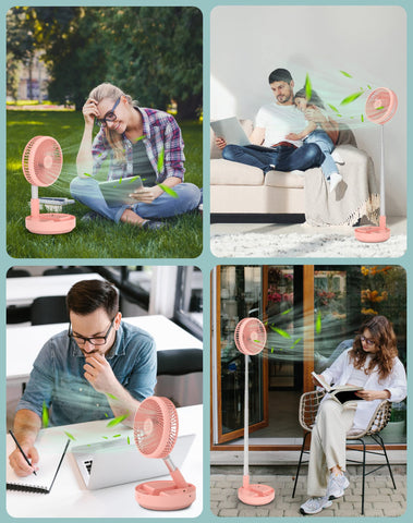 Primevolve 7.7-inch pink standing fan suits bedside cooling.