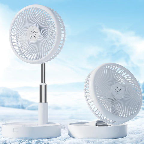 Primevolve battery-operated fan foldable design for travel