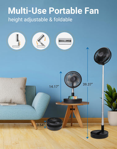 Primevolve portable fan in desk mode ideal for study and work.