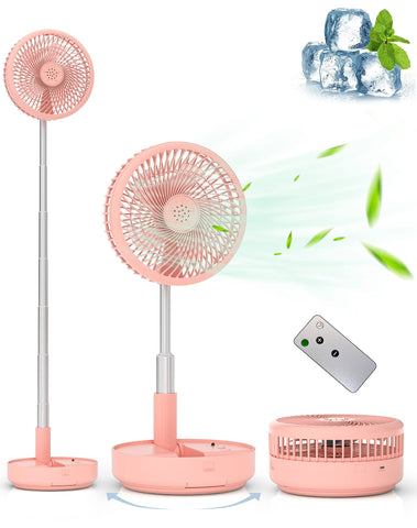 Primevolve portable oscillating fan with remote control for easy room-wide cooling.