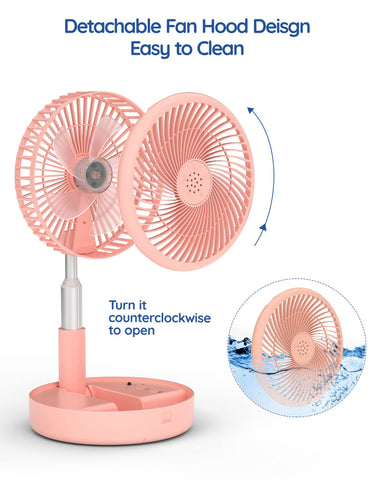 Primevolve portable outdoor fan is ideal for travel, camping, and picnics.