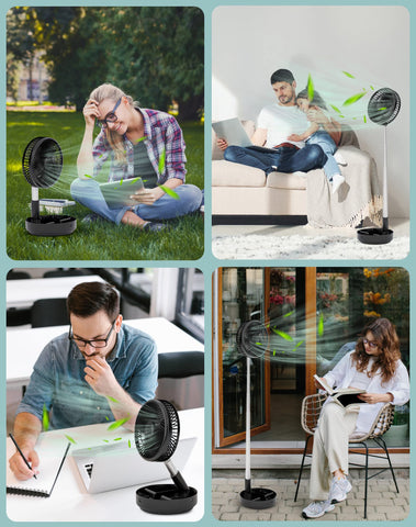 Primevolve travel-friendly fan fits bags for camping or vacations.
