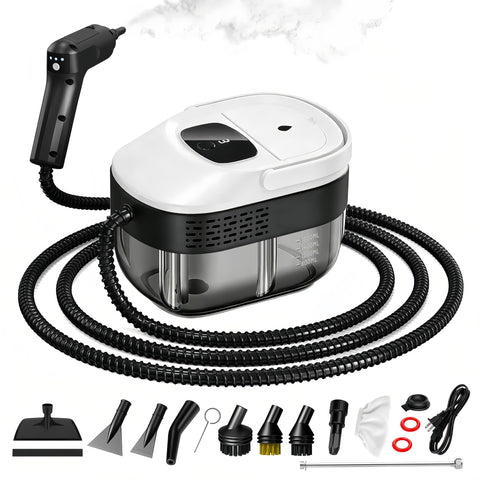 Primiorix pressurized steam cleaner with 54oz tank for extended cleaning sessions