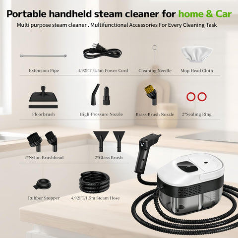 Primiorix steam cleaner with 3 level control handle for adjustable power