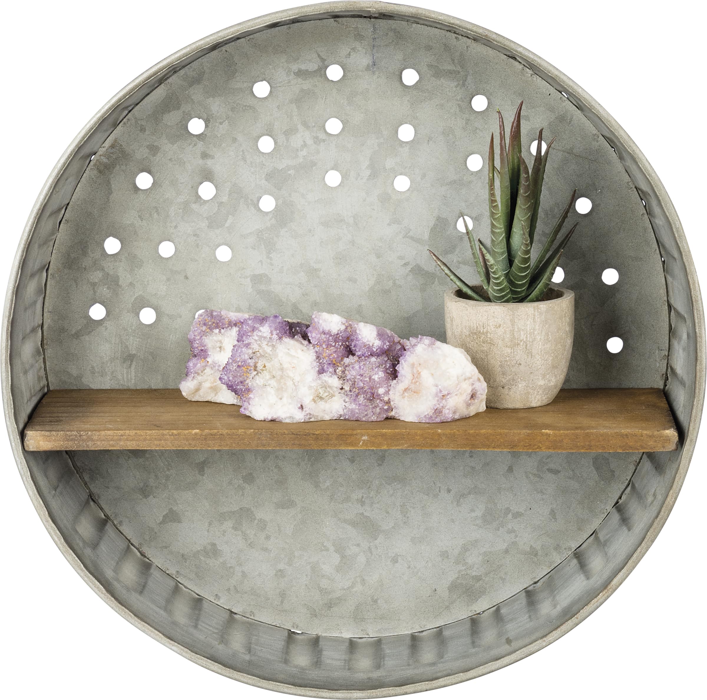 Primitives by Kathy 38024 wooden shelf anchors decor in kitchen or living spaces.