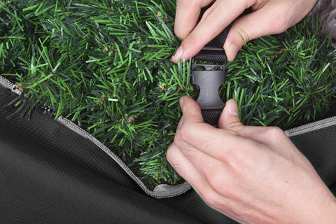 Primode Christmas Tree Storage Bag full-length zipper for secure closure.
