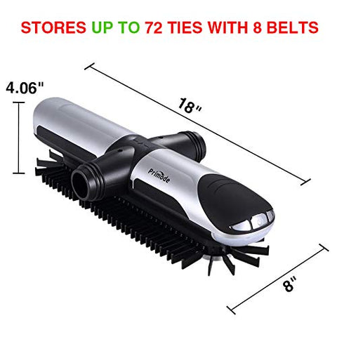 Primode tie rack fits wired shelving with specialized mounting screws.