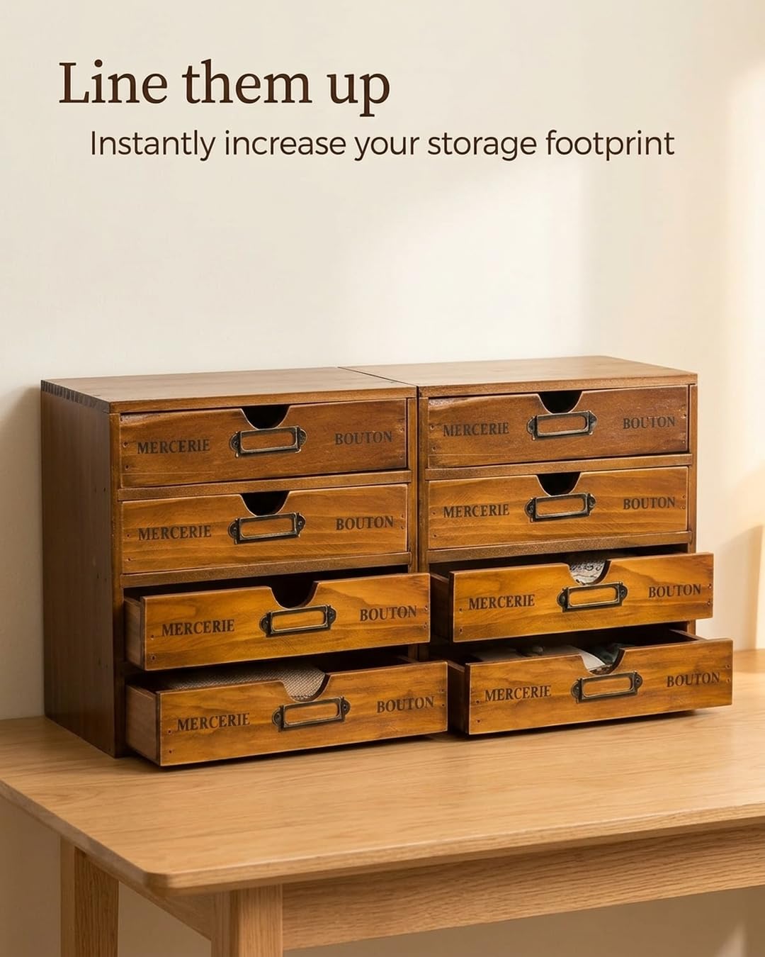 Primo Supply desk organizer compact dimensions shown on a countertop.