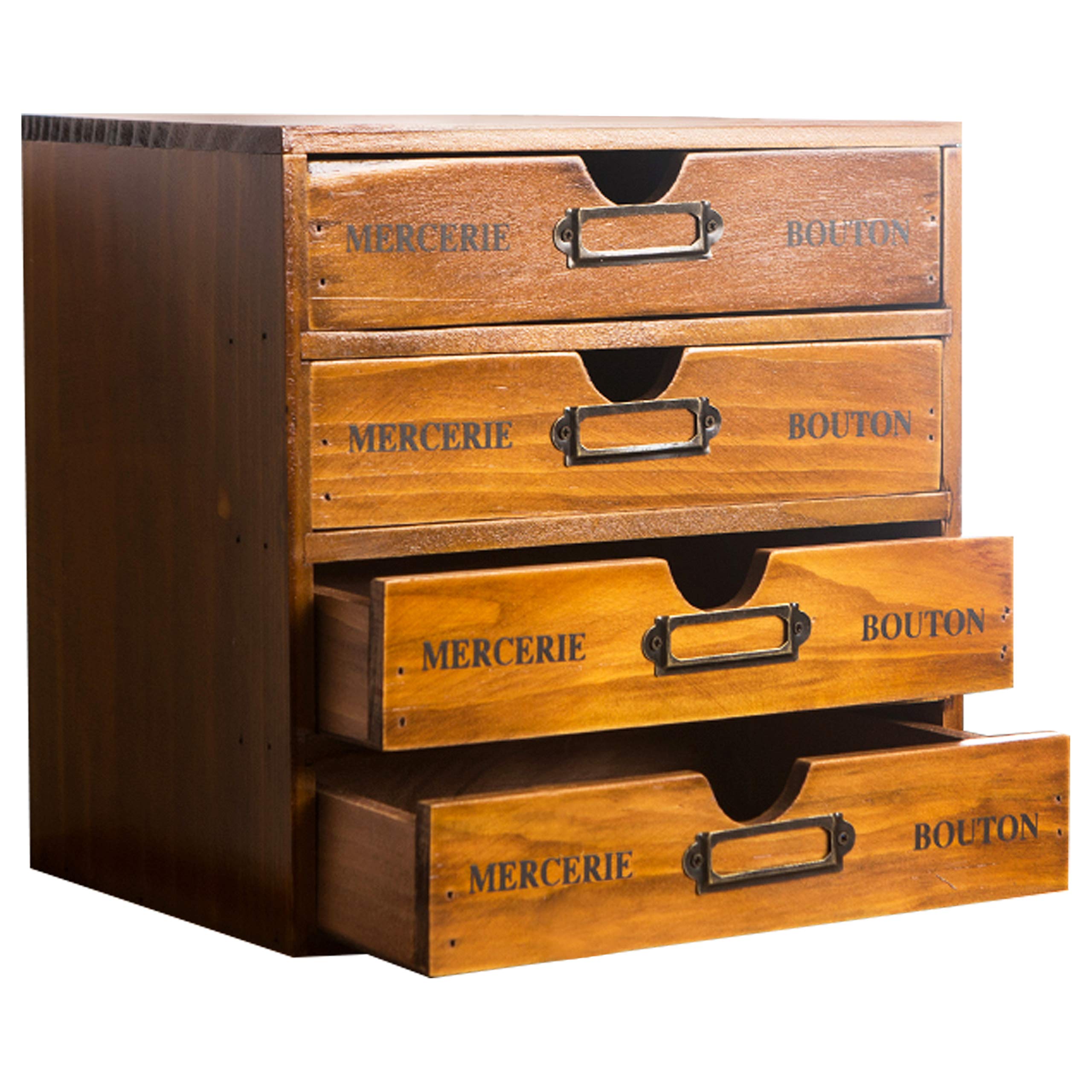 Primo Supply modular apothecary cabinet top view for desk organization.