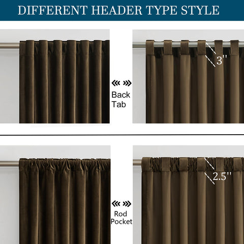 PRIMROSE Brown Velvet Curtains velvet closeup highlights soft touch and deep color.